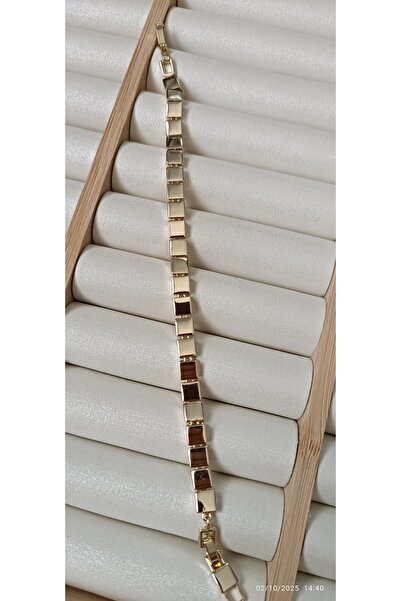 ARİ TAKI Square Plate Gold Steel Bracelet