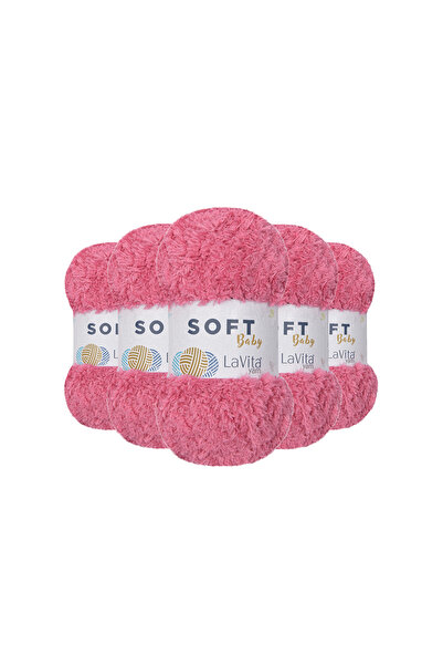 LaVita Yarn Μαλακό νήμα πλεξίματος στο χέρι 100% μαλακό πολυεστέρας 500γρ 5 Τ...
