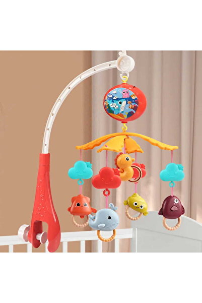 MalPlay Musical carousel with remote control, timer, color projector, with 200 lullabies and stories
