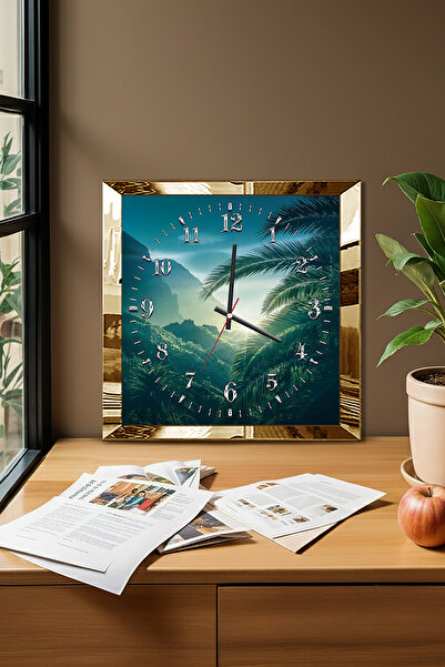 Zevahir Mobilya Dekorasyon Ceas de perete decorativ din MDF cu tematică Natur...