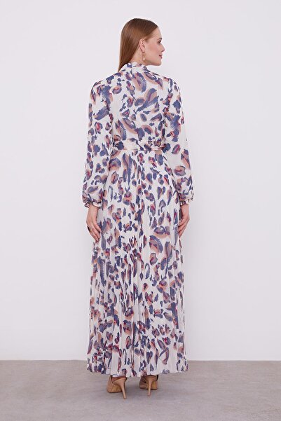 Levidor Φόρεμα με λεπτομέρεια με βολάν με μανίκια Indigo