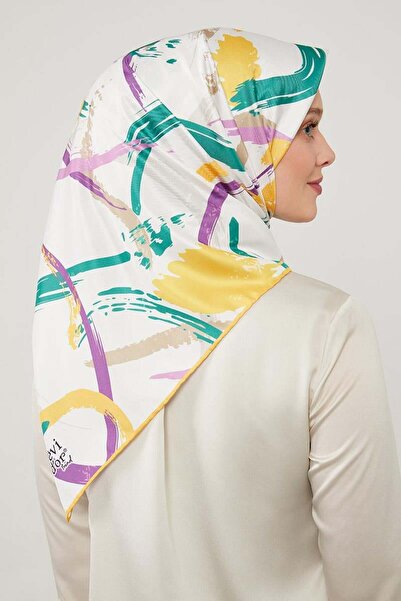 Levidor Κασκόλ με κίτρινο σχέδιο με σχέδιο τουίλ