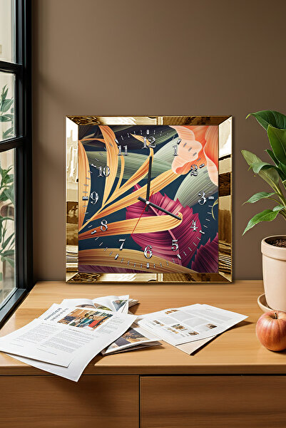 Zevahir Mobilya Dekorasyon Ceas de perete decorativ din MDF cu tematică natur...