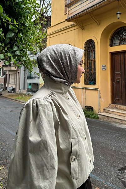 Levidor Mink Handwriting Pattern Twill Silk Scarf