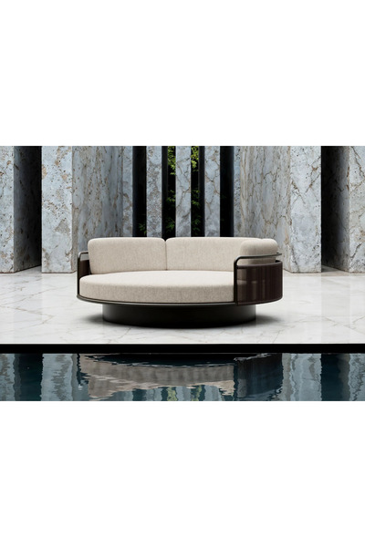 SCY Zarela Modern Örgülü Daybed Şezlong Bahçe Mobilyası Havuz Başı Bahçe Yatağı