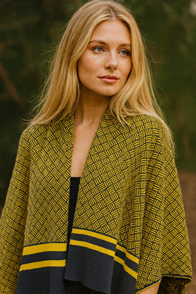 Wearified Knitwear Shawl Double-Sided Cotton Shoulder Shawl 170X60Cm Jacquard Women's Shawl Mother's Gift