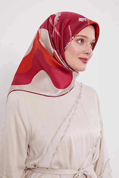 Levidor وشاح حريري بنمط دائري من قماش التويل