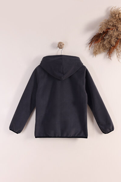 monox Παιδικό Unisex Fleece Jacket με φερμουάρ και κουκούλα με λαστιχένια μανσέτα