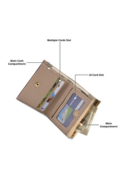 Lavie Luxe Women's Frame25 Small Bifold Wallet (Maroon)