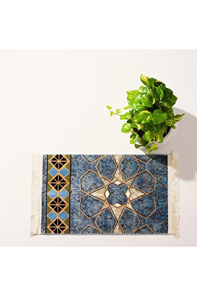 Segadty Marble Design Prayer Rug – Soft Elegant Non-Slip Islamic Mat for Men & Women 110x70 cm