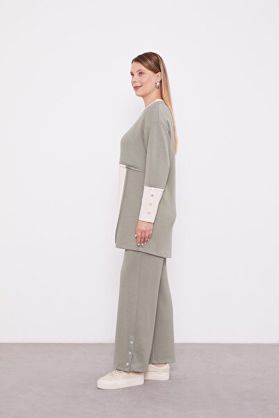 Levidor Çağla Yeşili Double Color Sports Suit