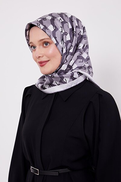 Levidor Smoked Honeycomb Printed Twill Silk Scarf