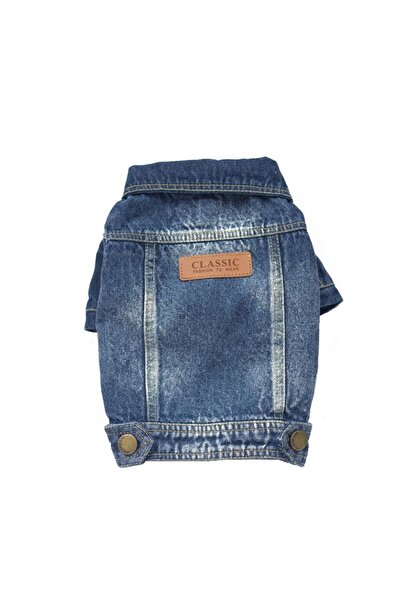 fara marca Geaca blugi pt catei S 19cm lungime