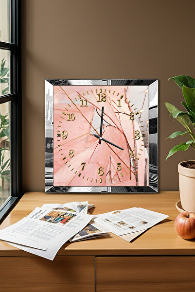 Zevahir Mobilya Dekorasyon Silver Framed Pink Time Themed Decorative Mdf Wall...