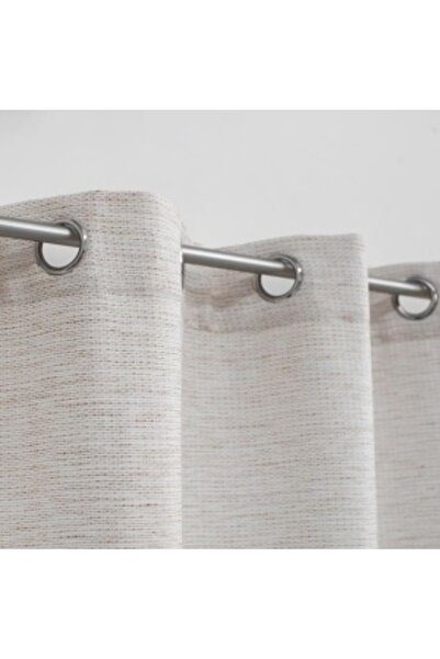 OEM Decorative curtain with rings and beige thread, 140 x 260 cm, Ecru