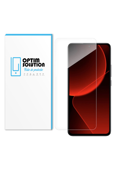 Optim Solution Folie Sticla securizata Noble 2.5D pentru Xiaomi 13T, Rezistenta 9H, Anti-Fingerprint, Clear