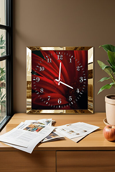 Zevahir Mobilya Dekorasyon Ceas de perete decorativ din MDF cu tematică de fl...