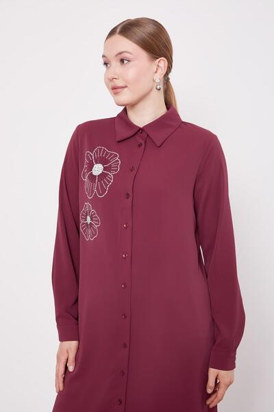 Levidor Μοτίβο λουλουδιών από πέτρα δαμάσκηνου με τύπωμα τουνίκ