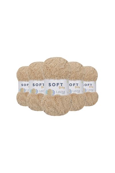 LaVita Yarn Μαλακό νήμα για πλέξιμο στο χέρι 100% μαλακό πολυεστέρας 500γρ 5 ...