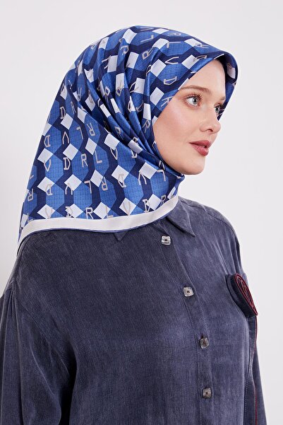 Levidor Saks Honeycomb Printed Twill Silk Scarf