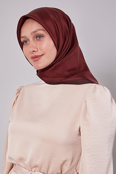 Levidor Monogram Silk Scarf with Red Edge Stripe