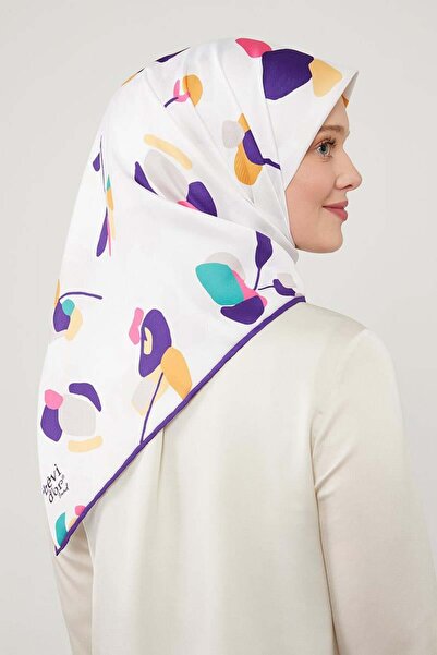 Levidor Eșarfă din twill cu model asimetric violet