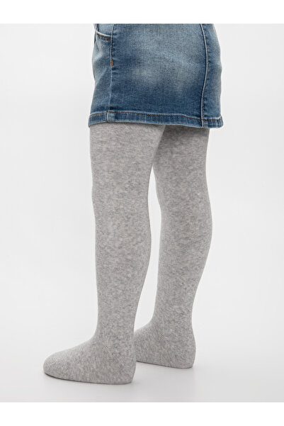 CiciTime Çocuk Modası Girl's Washable Winter Cotton Gray Pantyhose