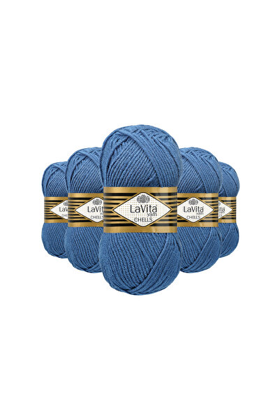 LaVita Yarn Fir de tricotat manual Chells 100% acrilic 500gr 5 BUCĂȚI (9772 I...