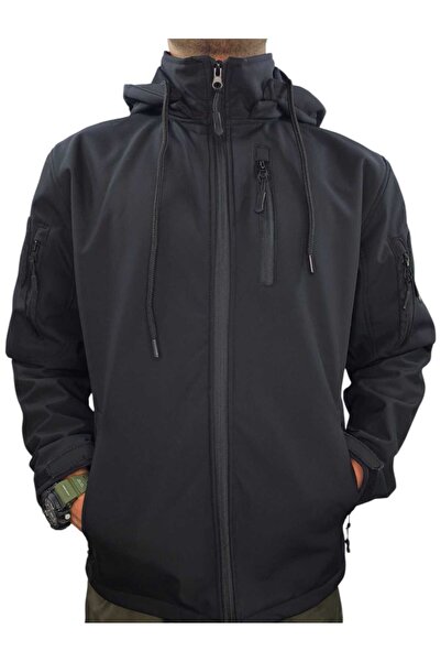 LIGHTINGHM Чоловічий тактичний софтшелл військовий водонепроникний та холодозахисний куртка на блискавці