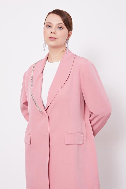 Levidor Powder Collar and Pocket Detailed Trousers Jacket Set