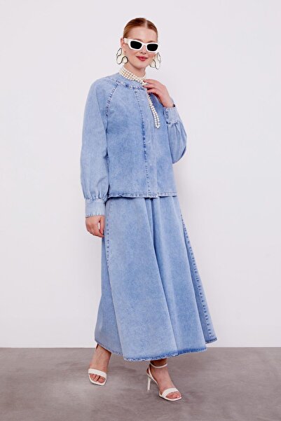 Levidor Σετ με φούστα Ice Blue Denim