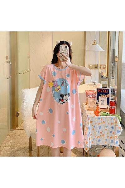 1way قميص نوم كرتوني مريح للمنزل والاسترخاء