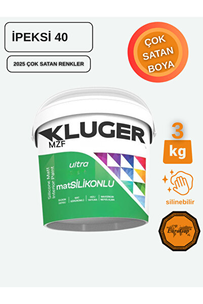 MZF KLUGER ULTRA MAT SİLİKONLU İÇ CEPHE BOYASI - SİLİNEBİLİR BOYA 3KG