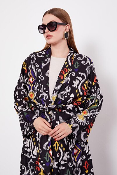 Levidor Black Ethnic Pattern Casual Pants Suit