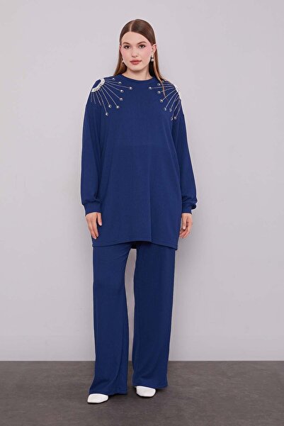 Levidor Navy Blue Shoulder Star Stone Detail