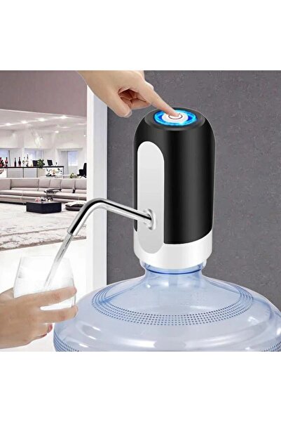 dalimag Electric Pump for Water Dispensing, USB, with 800 mAh Battery, Black
