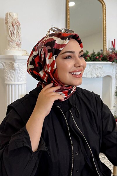 Levidor Rose Camouflage Pattern Twill Silk Scarf