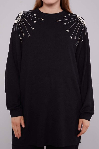 Levidor Siyah Omuz Yıldız Taş Detaylı