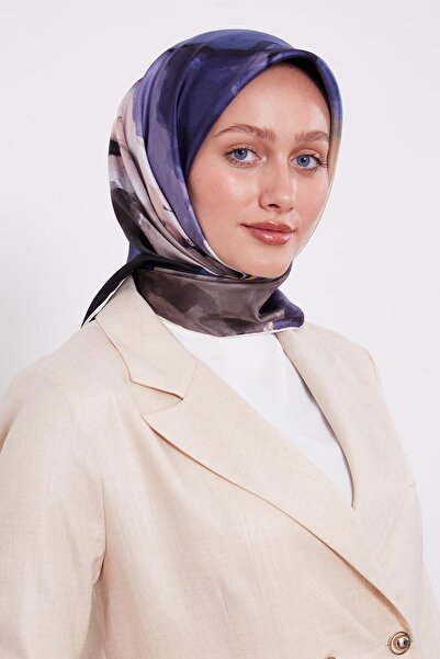 Levidor Navy Blue Twill Silk Scarf