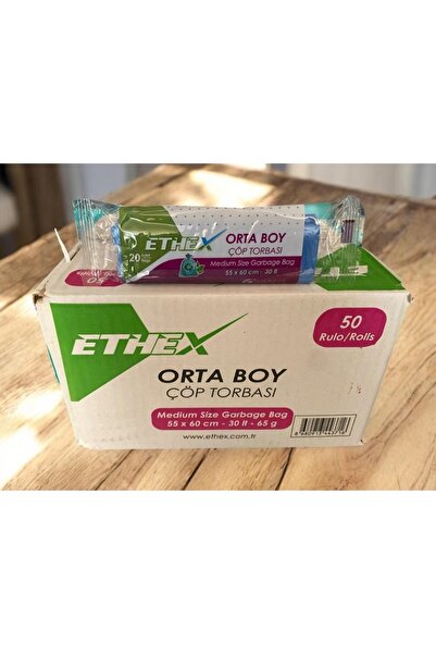 Ceymop Orta Boy Standart Çöp Poşeti 65 gr – 55×60 cm (50 Rulo)