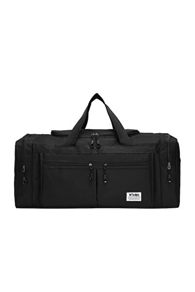 Dussdote Geantă de călătorie 3 în 1 Dussdote, capacitate mare, neagră, PVC, 60 l