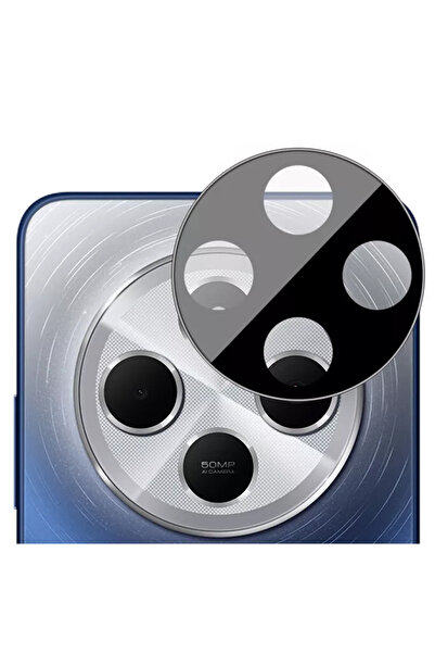 Optim Solution Folie de Protectie Lentile Camera pentru Xiaomi Redmi 14C, Sticla Securizata Lentila, Negru