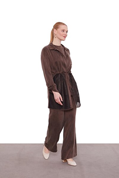 Levidor Coffee Net Detailed Three-Piece Set