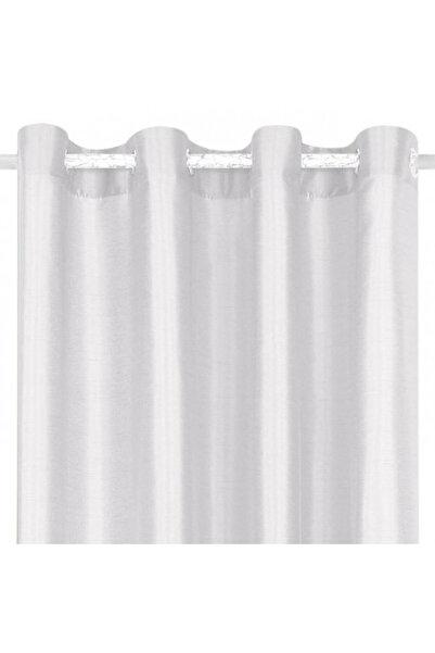 OEM Decorative curtain with rings, allows light to pass through, size 140 x 260 cm, White
