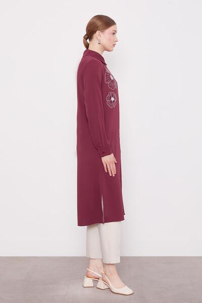 Levidor Μοτίβο λουλουδιών από πέτρα δαμάσκηνου με τύπωμα τουνίκ