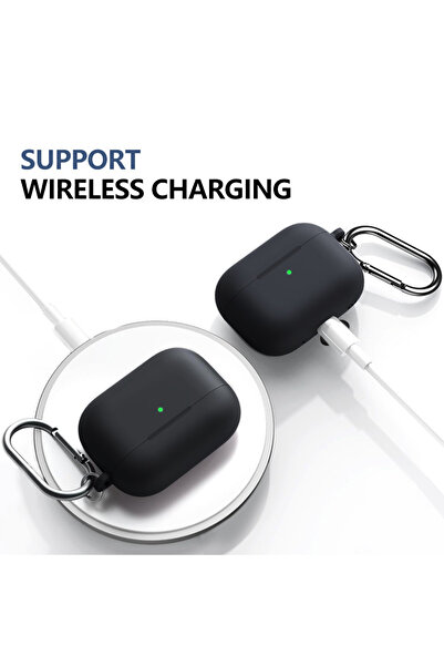 WANNA PROTECT High Quality Velvet Inside Silicone Earphone Case with Shock-Absorbing Hook Compatible with AirPods Pro 3Rd Generation