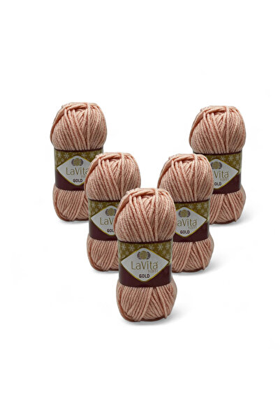 LaVita Yarn Zlatna pređa za ručno pletenje 100% Akril 500gr 5 komada (4010 A....