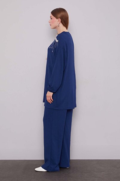 Levidor Navy Blue Shoulder Star Stone Detail