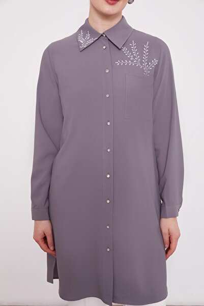 Levidor Anthracite Stone Printed Tunic