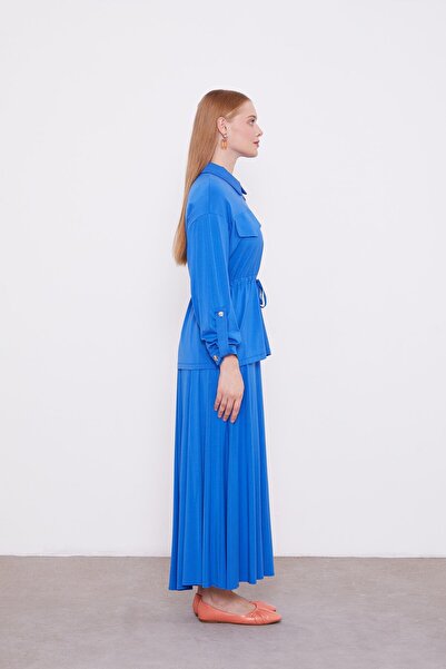 Levidor Saks Belt Gathered Detail Skirt Set